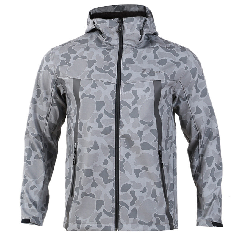 探路者（TOREAD）户外秋冬男士运动登山越野出游舒适软壳夹克外套HAEF91043 XL HAEF91043-H02X丛林浅灰印花（男）