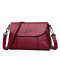 中年女包妈妈包2018新款时尚小包包百搭女士单肩包斜挎包软皮背包_13 酒红色（8883）