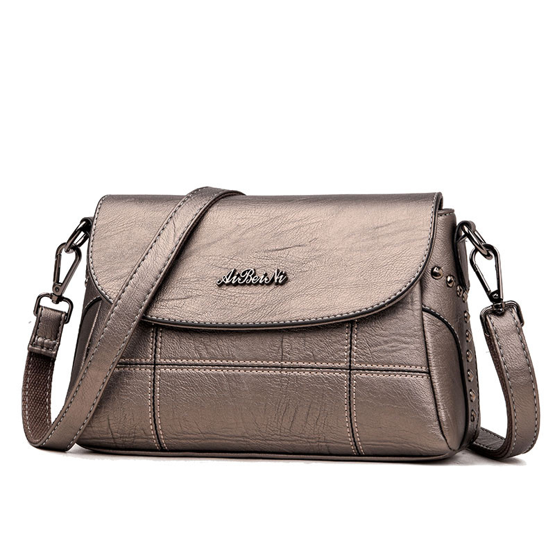 中年女包妈妈包2018新款时尚小包包百搭女士单肩包斜挎包软皮背包_13 古铜色（8883）