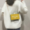 chic链条小包包女2018新款个性小方包百搭撞色盒子包单肩斜挎包潮_4 黄色