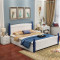 艾帛利(AIBOULLY) 床 实木床 双人床1.5米1.8米 简约现代松木床 白色卧室家具木质全纯实木床 1.8x2.0实木床带抽屉+2个床头柜（颜色备注）