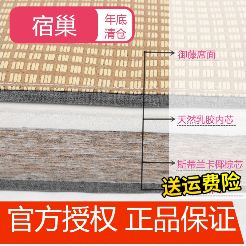 宿巢定做双面榻榻米地垫椰棕家用卧室踏踏米垫子北欧简约飘窗床垫订制 5公分3E椰棕双面