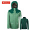 探路者户外秋冬男女情侣款防风保暖套抓绒两件套旅行风雨衣外套TAWE91910 XL TAWE92911-D22D青苔绿/藻绿(女)