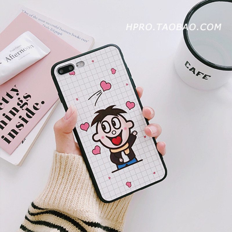 可爱卡通软壳8plus苹果x手机壳XSMax/XR/iPhoneX/7p/6女iphon 7plus/8plus爱心旺仔