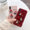 卡通女孩8plus苹果x手机壳XSMax/XR/iPhoneX/7p/6女iphone6 7plus/8plus酒红底