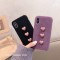 毛呢爱心6s苹果x手机壳XSMax/XR/iPhoneX/8plus/7p女款iphon_1 7plus/8plus紫色