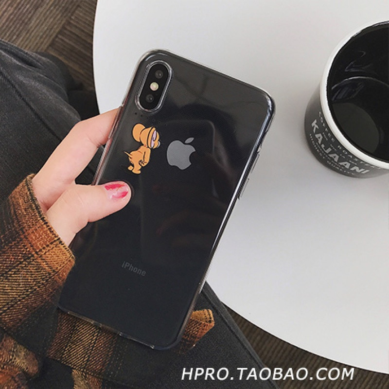 透明卡通软壳6splus苹果x手机壳XS/XR/Max/iPhone8plus/7女款创意_5 iPhone7/8杰瑞鼠