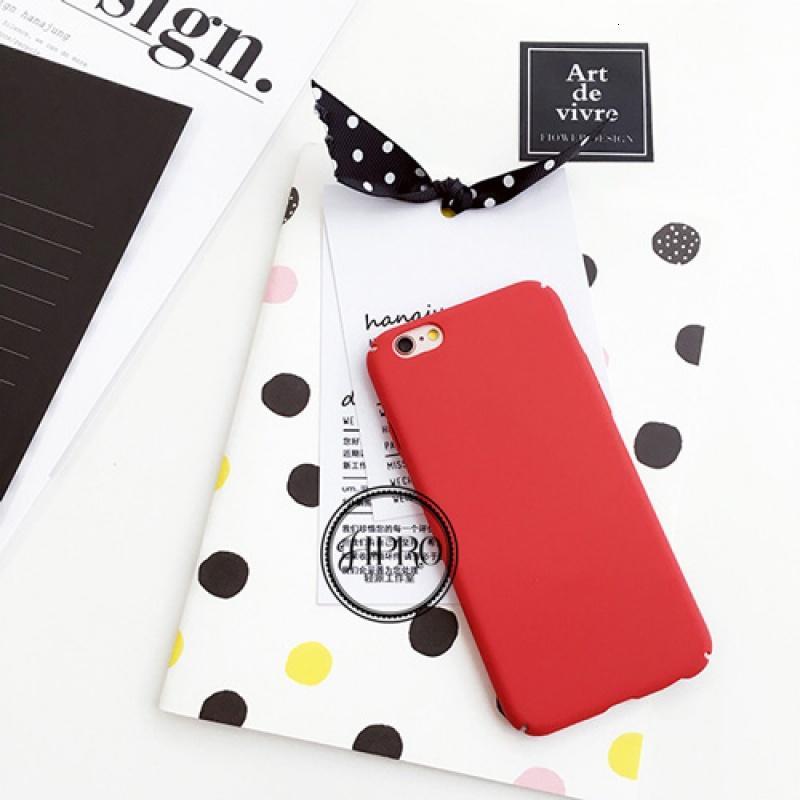 弹性简约磨砂苹果6手机壳iPhone7plus/8/6s/X创意超薄套潮男女款_1_2 6/6s5.5plus红色