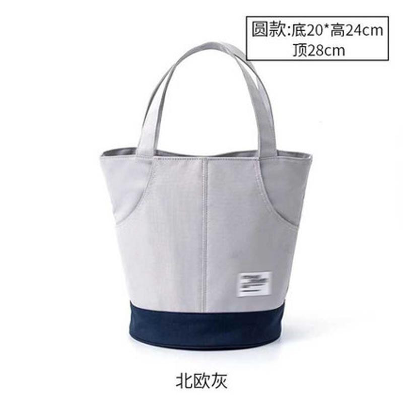 妈咪包女简约时尚外出手提包小号轻便迷你出行外出四季通用母婴包孕产妇用品妈咪包 圆款-北欧灰
