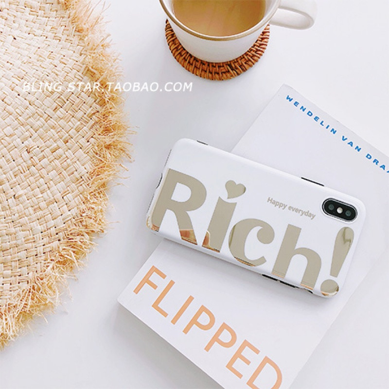 烫金潮壳6splus苹果X手机壳8plus防摔iPhoneXS/XR/Max女款7个性套 iPhone7/8Rich