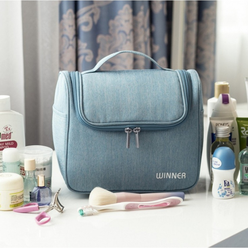 洗漱包旅行必备洗漱套装出差旅游户外用品收纳袋便携防水化妆包_1 天蓝