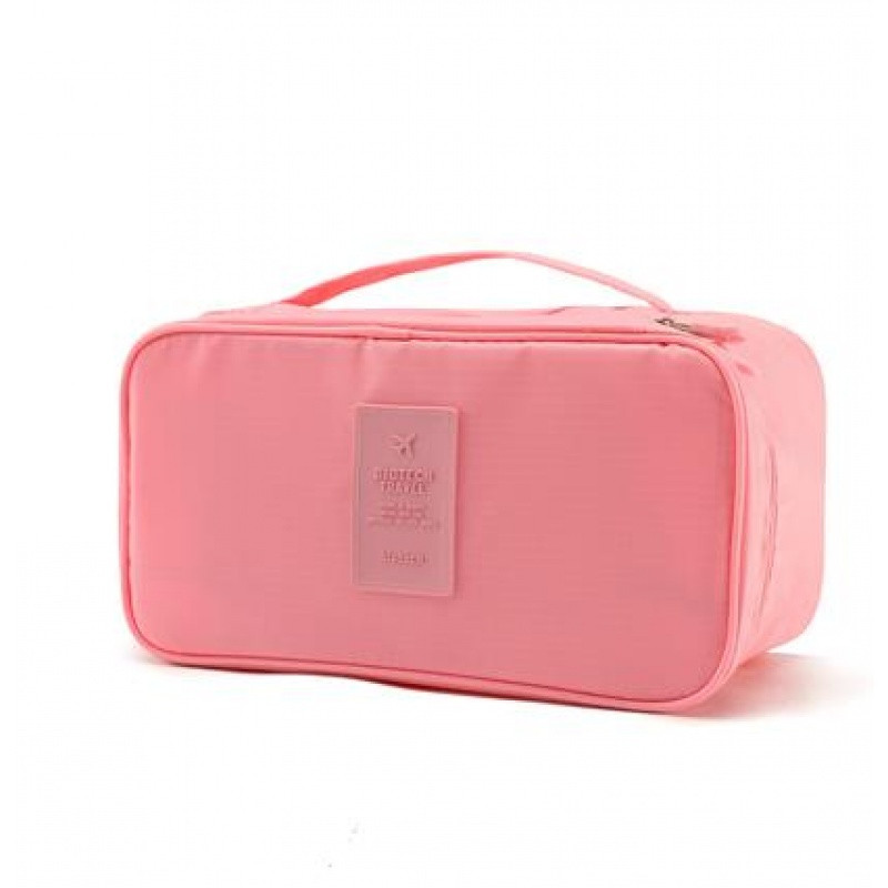 内衣收纳整理收纳袋衣服储物韩版便携旅行文胸包内裤防尘分格盒 二代-粉色