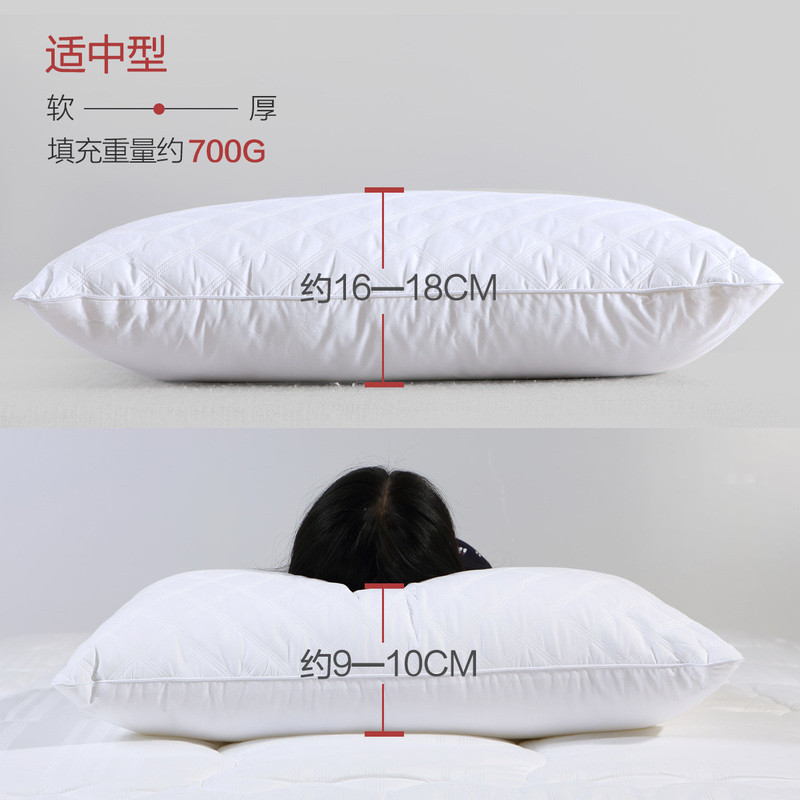 乐悠全棉抗菌枕适中型/扁平型/加厚型 48cm×74cm 乐悠全棉抗菌枕(适中型)