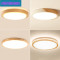 雅逸灯饰卧室led吸顶灯现代简约实木房间灯阳台玄关过道灯圆形北欧灯具_1 (B款中号40cm)单色白光
