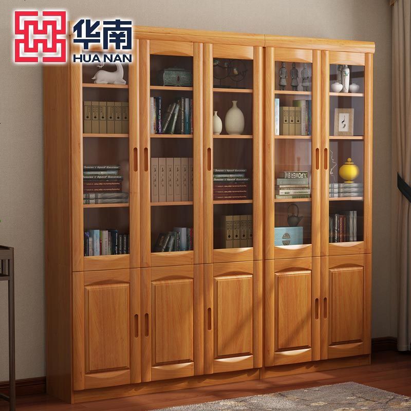 家具 自由组合实木书柜带23组装书橱书房书架柜子置物柜_781_174 【提示】搭配购买电脑桌仅需999元，在送移动主机托_1-1