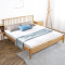 一米色彩 云端床 日式实木双人床 设计师艺术风格 白腊木北欧纯实木卧室家具 1.8米单床+1床头柜
