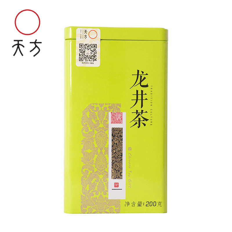 【中华特色】池州馆 安徽天方茶叶龙井绿茶200g/听 春茶 雨前龙井茶 浙江越州产区 小罐装茶叶 华东
