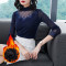 无畏衣衣2020新款女冬装韩版长袖加厚蕾丝衫女加绒打底衫上衣内搭洋气保暖雪纺小衫 638136(蕉糖常规) XL