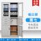办公铁皮文件柜矮柜资料柜家用书柜档案柜阳台储物柜工具柜玻璃_847_787 图十一_铁二斗_0.5mm