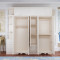 白色简约现代经济型三四五衣柜实木质板式卧室六欧式衣橱 主衣柜+角柜