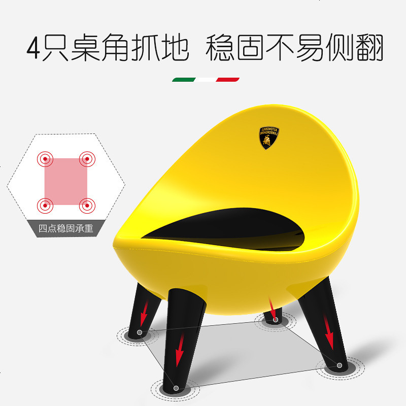 儿童椅子靠背家用塑料安全小孩幼儿园进口蛋椅小宝宝凳子_354_749 未来蓝