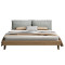 北欧全实木现代简约小户型1.5m1.8米双人婚床日式主卧家具 实木床+床头柜*1
