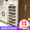 口简易经济型鞋柜省空间可叠高收纳架侧面可插鞋可爱儿童小鞋架_432_103 兔子九层（145高x27x25深）