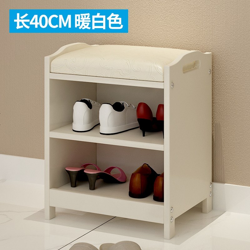 鞋架简易家用特价经济型防尘收纳架子多层组装简约现代鞋柜多功能_460_840 003暖白长40