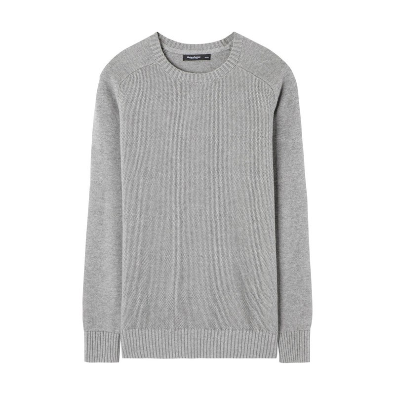 MetersBonwe/美特斯邦威净色毛衣潮休闲毛衣针织衫【特价款】 185/104B/XXL 228039灰色【74】