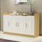 茶柜茶水柜现代简约欧式餐边柜茶水间办公室茶水台茶叶柜大桶水柜_341_508 三_主体黑色_欧式白色_4_