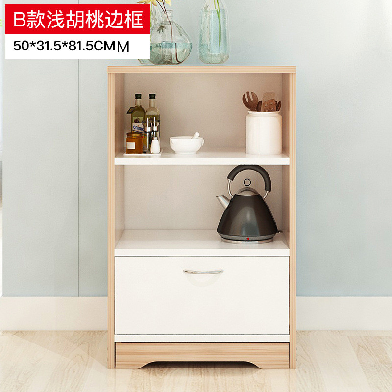 茶叶柜厨柜单独北欧风餐厅茶水柜防潮放碗架房间餐边柜饭店酒水柜 组合柜B-浅胡桃_单_