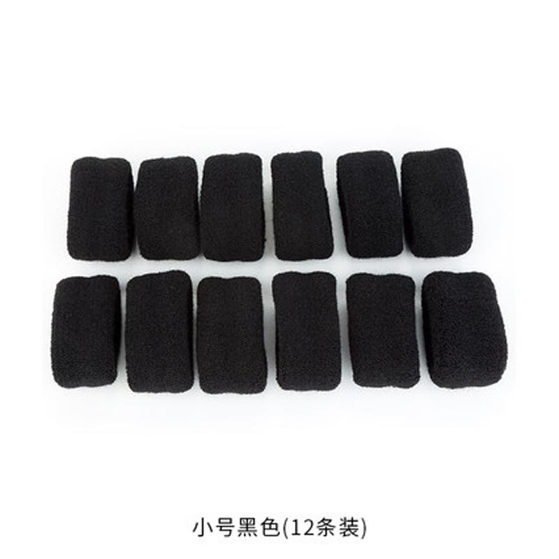 头饰弹发圈无接缝加粗加厚皮筋大号扎头发马尾皮套头绳黑色纯色简约女孩子 配饰 小号黑色(12条装)