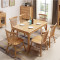 一米色彩 餐桌 全实木餐桌 日式长方形饭桌 北欧小户型1.2/1.35/1.5米桌子 餐厅家具 餐桌（1.2米-颜色备注）