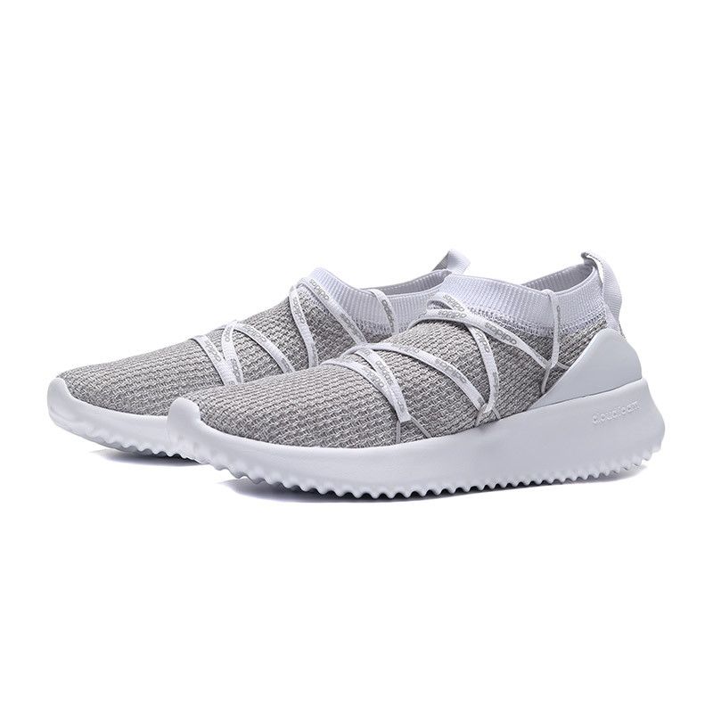 adidas阿迪达斯NEO女运动休闲鞋B96474 B96476亮白+浅灰 38.5码