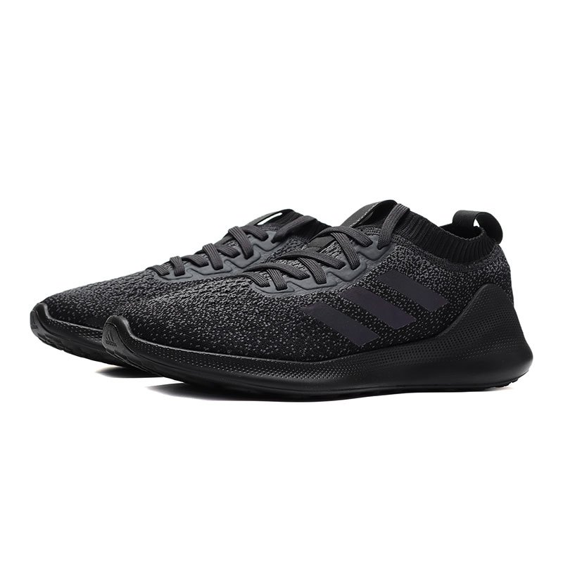 adidas男子跑步鞋秋冬季新款袜套purebounce休闲运动鞋BB6988 BB6988碳黑+黑 41码