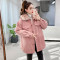 子沫雨2020冬季新款短款棉服女韩版宽松工装派克服时尚彩色大毛领派克棉衣外套 卡其色 L