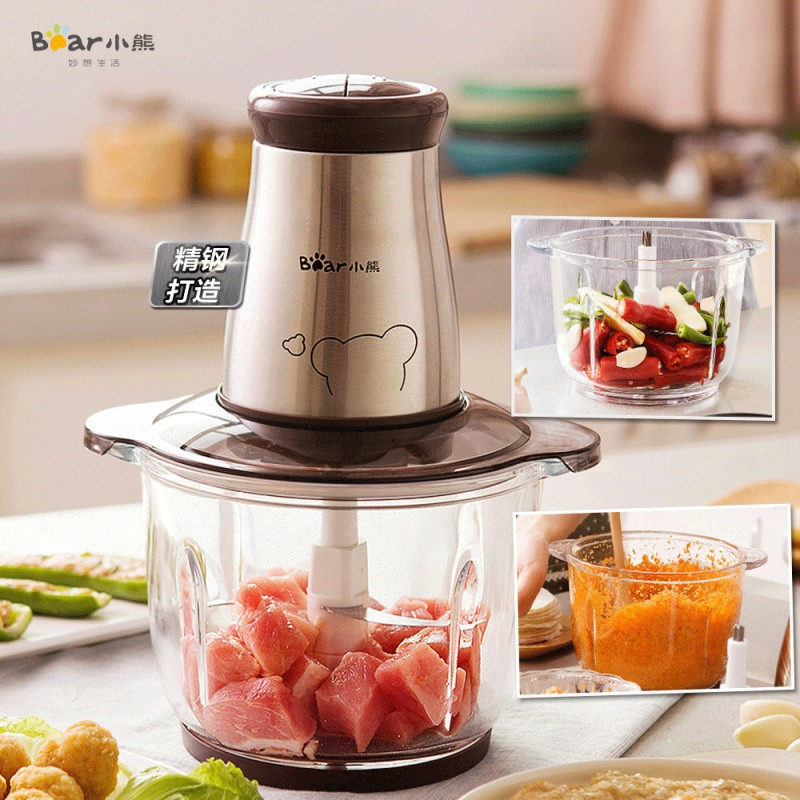 切碎机电动绞肉机料理机家用多功能小型不锈钢绞馅碎菜搅拌机_4