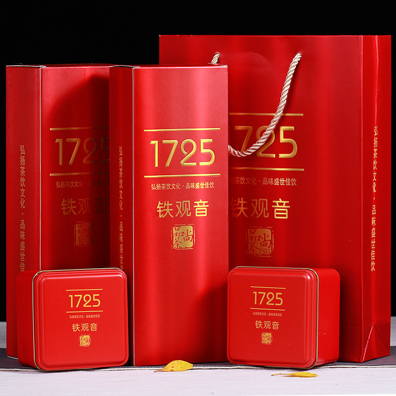 福岗 新茶安溪浓香型铁观音1725铁观音乌龙茶茶叶礼盒装500g