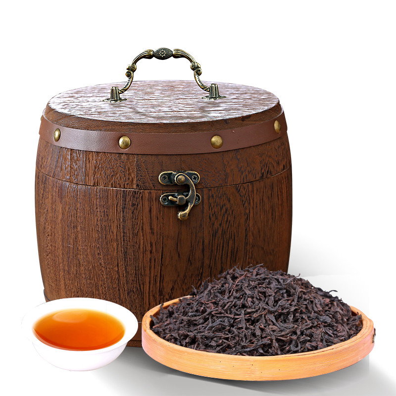 福岗 武夷岩山茶乌龙茶浓香肉桂岩韵茶叶木桶礼盒装大红袍300g