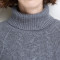 金菊秋冬新款女士宽松高领套头毛衣纯色百搭针织衫短款长袖羊毛衫 110/2XL 黑色