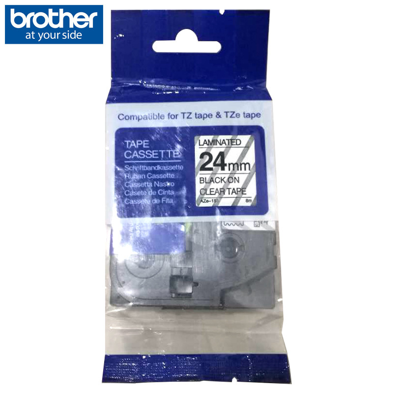 兄弟(brother)标签色带 24mm 适用兄弟标签机 一包装 黑色