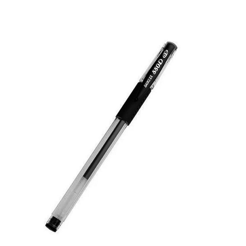 宝克文具宝克PC880D中性笔签字笔水性笔0.5mm笔芯办公用品 12支/盒 黑色