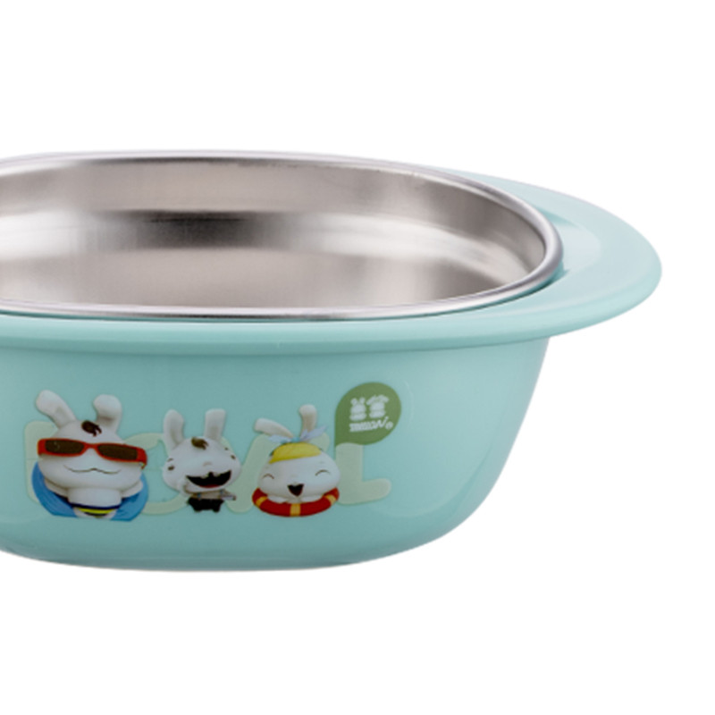 名创优品(miniso) 萌兔不锈钢儿童多用碗 可爱卡通吃饭汤碗其它/送儿童/礼品