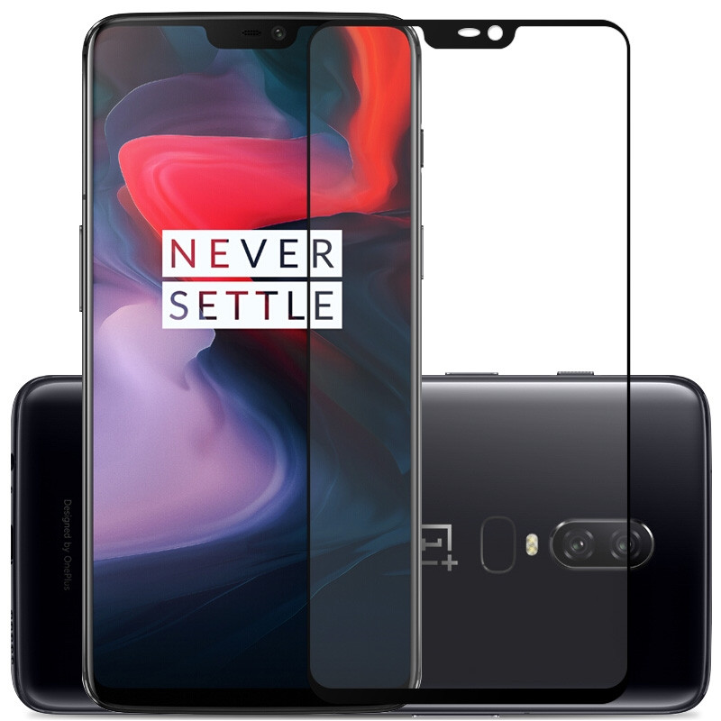 魅爱琳 一加6钢化膜/1+6/OnePlus6全屏膜手机屏幕贴膜玻璃膜防爆保护膜高清轻薄防刮 【一加6T】★酷睿黑