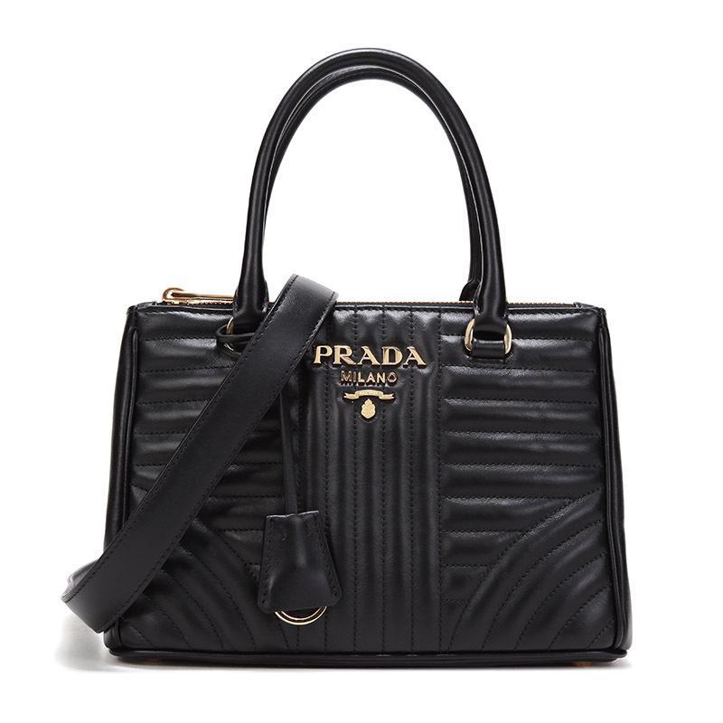 PRADA 普拉达 女士牛皮手提包单肩包 1BA896 2D91 V MOI 黑色1