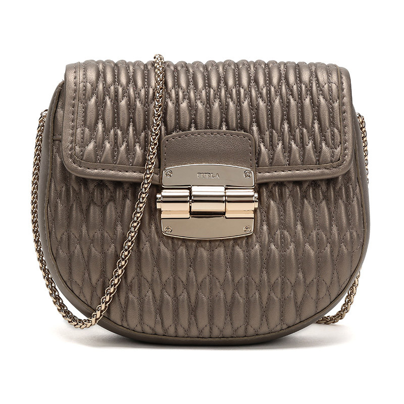 FURLA 芙拉CLUB女士系列皮革单肩斜挎包 B BMW5 PT3 金属色