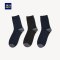 HLA海澜之家2019春季三双装镶拼舒适柔软透气棉袜男士中筒袜_HZACJ1R007A 藏青镶拼/黑色镶拼/藏青镶拼07 26-28CM