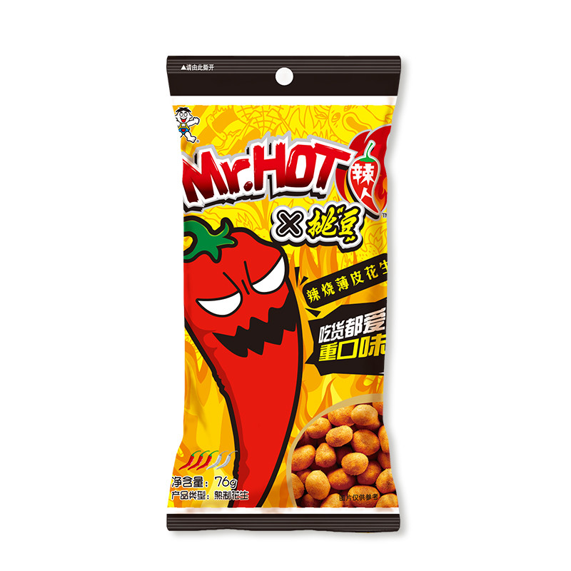 Mr.HOT辣人辣烧薄皮花生76g