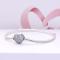 Pandora潘多拉爱心锆石扣蛇骨手链590727CZ 18CM【香港直邮】 挂锁-17cm