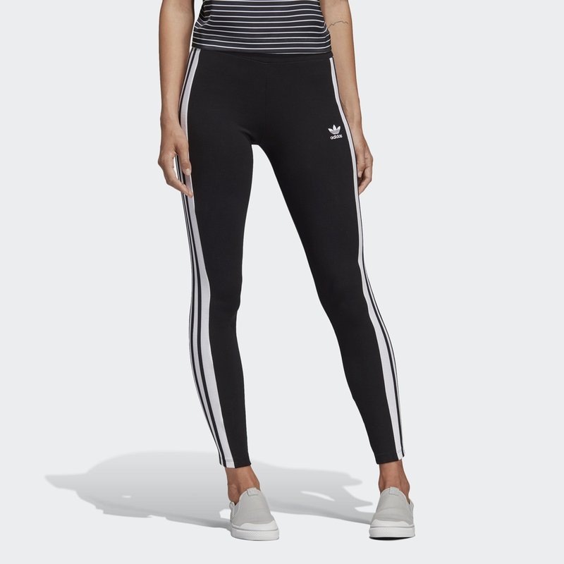阿迪达斯官方adidas三叶TIGHTS女子绑腿裤DU9877 S 黑